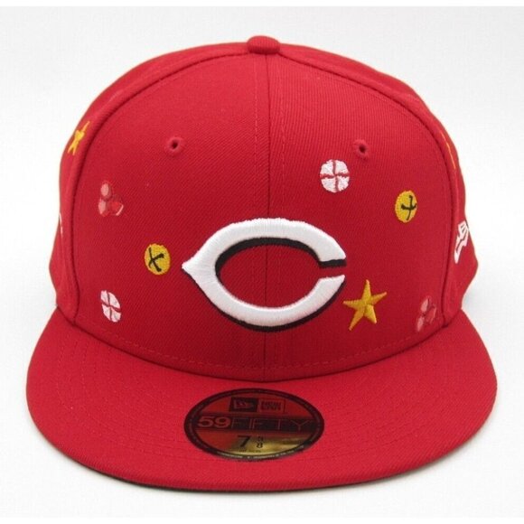 New Era 59Fifty Cincinnati Reds Embroidered Trucker Fitted Hat Sz 7 5/8 - Picture 1 of 7